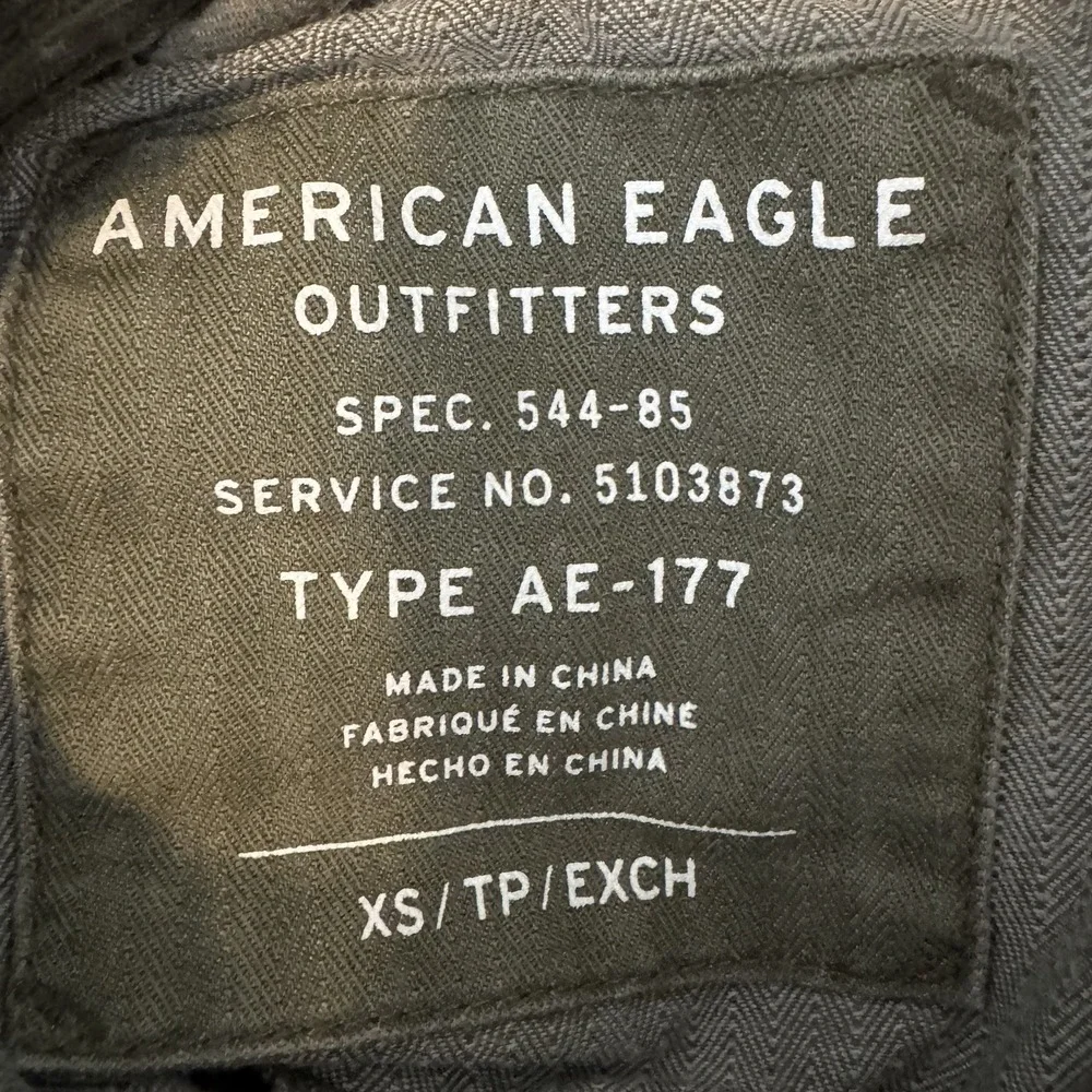 American Eagle  Military Utility Jacket Herringbone Hooded‎ Patch XS Gorpcore